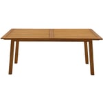 Table de jardin extensible rallonges intégrées en bois massif L180-240 cm mayel - Naturel