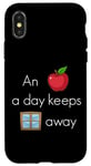 iPhone X/XS An Apple a day keeps windows away fun PC operating system Case