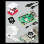 Raspberry Pi5 4GB Kit, Starter 64GB microSD, Kjøling, Case, HDMI, Strøm