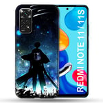 Cokitec Coque pour Xiaomi Redmi Note 11/11S Manga Attaque Titans Levi Multicolore