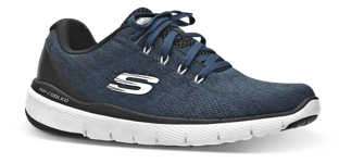 Skechers Herresneaker Navy  - Str. 40½ - Tekstil/gummi/