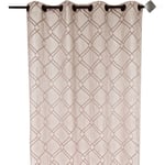 HomeMaison HM698853754 Panneau Ameublement Jacquard Crash Lignes Croisées Zurich Ivoire 135 x 260 cm