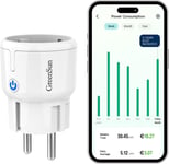 Prise Connectee Alexa-Wifi Prises Connectees Et Intelligentes,10A Taille Mini Prise Wifi Smart Plug Avec Fonction Minuterie,Enregistrement Des Donnees De Consommation D'Electricite