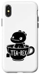 Coque pour iPhone X/XS Dinosaure drôle Tea-Rex T-Rex Dinosaure