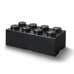 Brique de rangement LEGO 8 plots, Boîte de rangement empilable, 12 l, noir