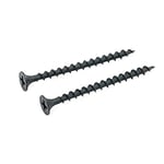 Merriway BH02571 (50 Pcs) Phillips Grip Tite Bugle Head Drywall Screw, Black Phosphate 3.5 x 45mm (No. 6 x 1.3/4 inch) - Pack of 50 Pieces