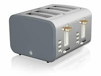 Swan ST14620GRYN, 4 Slice Nordic Toaster, 1500W, Slate Grey