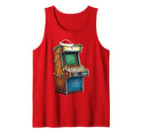 Arcade Slot Machine 80s Retro Video Games Christmas Hat Xmas Tank Top