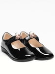 Lelli Kelly Carrie Removeable Bow Mary Jane School Shoe - Black, Black, Size 2.5 Older