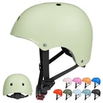 KORIMEFA Casque Vélo Enfant 3-13 Ans Casque pour Filles Garçons Casque de vélo réglable Bébés Protection Roller Enfant Cyclisme Roller Skateboard Scooter (Vert Menthe, M)