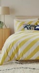 Candy Stripe Cotton Duvet Bedding Set + Storage Bag Single -200 TC RRP £29 New