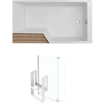 Pack baignoire bain douche 150 x 80 Jacob Delafon Neo version droite + pare bain chromé