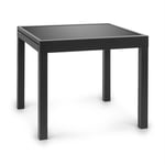 Pamplona Extension table de jardin 180 x 83 cm aluminium verre gris foncé