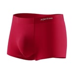 Casey Kevin Men's Modal Microfiber Boxer Briefs Ice Silk Trunk Shorts Breathable Underwear,RED-Small