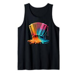 Melting Accordion Instrument Music Accordionist Musician Tank Top