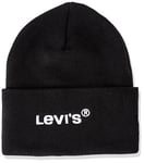 Levi's Wordmark Beanie Hat, Regular Black, One Size