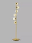 John Lewis Champagne Bubble Glass Floor Lamp, Champagne/Warm Brass