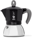 Bialetti Moka Induction Espresso Maker, 4 Cups, Black