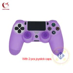 Violetti-silikonisuojakotelo + Thumbstick Joystick Cover -kahvat Korkit Playstation 4 PRO PS4 SLIM Dualshock 4 -ohjaimelle