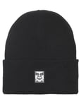 Obey Clothing Icon Patch Cuff Beanie Hat - Black Size: ONE SIZE, Colour: Black