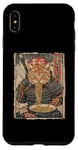 Coque pour iPhone XS Max Samurai Cat Loves Ramen Anime Drôle Anime Art Japonais Samouraï