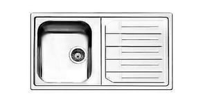 APELL MLE861IRBC Lavabo Évier 86x50 CM Égouttoir Dx Brossé Bord