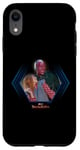 Coque pour iPhone XR Marvel WandaVision Wanda & Vision Cute Couple Framed