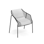 EMU - Heaven Armchair, Black, Cushion: White - Svart - Balkong- och caféstolar