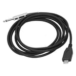 USB till 6,35 mm Elgitarr Ljudkabel Plug and Play Ljudadapter Kontaktkabel Sladd 3 m / 9,8 fot