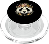 Couronne de fleurs panda PopSockets PopGrip pour MagSafe