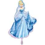 Amscan 2481401 - Super Shape Ballon en plastique Cendrillon, taille 71 x 84 cm, ballon hélium, anniversaire, décoration, Blue