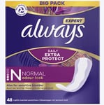 Always Expert Daily Extra Protect Normal Panty Liners - Odor Lock 48 Liners X 6