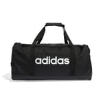 adidas Sports Bag Linear Duffle Bag Medium 39L Black Holdall Football Gym JD9555