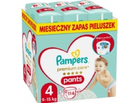 PAMPERS Premium buksebleer Størrelse 4, 9-15kg, 114 stk.