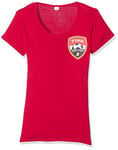 Trinidad et Tobago-Trinidad et Tobago logo femme T-Shirt Football, Rouge, FR : XS (Taille Fabricant : XS)