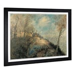 Big Box Art Framed Print of Jean-Francois Raffaelli The Route Abandoned Design | Wall Art Picture | Home Decor for Kitchen, Living Room, Bedroom, Hallway, Black, A2 / 24.5x18 Inch / 62x45cm