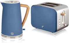 Swan STP2090BLUN - Nordic Twin Pack - 1.7L Cordless Kettle & 2 Slice Toaster