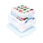 Really Useful 21 Litre Christmas Decoration Bauble Box with Tray - New +24h