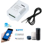 Commutateur Wifi intelligent 16A/3500W, Kit domotique sans fil de surveillance de la température avec capteur de température DS18B20 étanche,