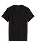 G-STAR RAW Lot De 2 T-Shirts Base V-Neck Homme ,Noir (dk black D25500-124-6484), M