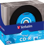 Verbatim CD-R, 52x, 700 MB/80 min, 10-pakkaus slimcase, vinyyli