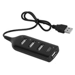 USB 2.0 Hub 4 Port Long Cable Extension Splitter Data Transfer, for Desk Laptop PC TV Mac Surface XPS USB Flash Drives Mobile HDD (Black)