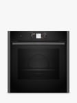 Neff N90 Slide and Hide B64CT73G0B Built In Self Cleaning Electric Single Oven, Grey Graphite