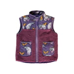 Småfolk Fleece vest with badger and squirrel  Loganberry | Lila | 3-4 years