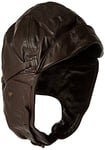 Mil-Tec Bonnet d’aviateur en cuir pour homme L marron