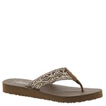 Skechers Women's Meditation-Ocean Breeze Flip-Flop, Brown, 6 UK