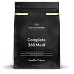 Protein Works - Complete 360 Meal , 400 Calorie Meal Replacement Shake , High Protein Meal , 8 Active Ingredients , 20 Servings , Vanilla Crème , 2kg