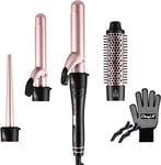 4  in  1  Curling  Wand  Set ,  Multifunction  Hair  Curler  Set  1  Curling  Br