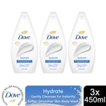 Dove Body Wash Hydrate, Fruity Nourish or Velvet Glow with 0% Sulfate SLES,450ml