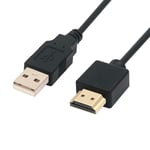 Male to Male Laptop TV USB 3.0 to HDMI-compatible Conventer Line Adapter Cable